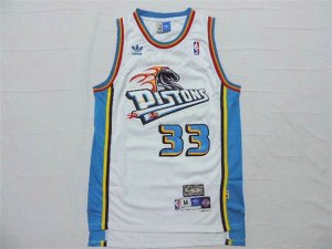 Maillot De Basket Detroit Pistons Grant Hill 33 Retro Engrener Light Blanc